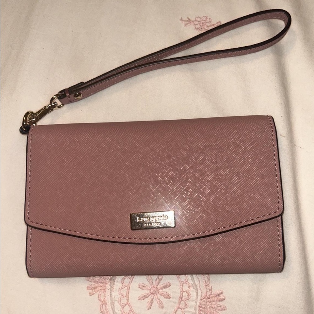 Kate spade Leather Wristlet pink